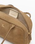 Chanel Large Bowling Bag Suede Calfskin