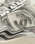 Chanel Fabric & Laminated Sneakers