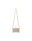 Balenciaga WOMEN'S HOURGLASS WALLET WITH CHAIN CROCODILE EMBOSSED IN BEIGE