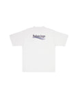Balenciaga MEN'S POLITICAL CAMPAIGN T-SHIRT LARGE FIT IN WHITE