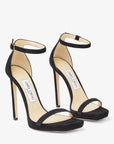 Jimmy Choo Women's Alva 120 Black Suede Sandals