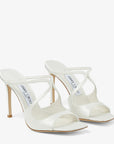 Jimmy Choo Women's Anise 95 Ivory Satin Mules