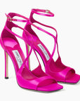 Jimmy Choo Women's AZIA 110 Fuchsia Satin Sandals
