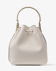 Jimmy Choon Women's Bon Bon Bucket Soft Shiny Smooth Calf Leather Bucket Bag