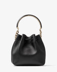 Jimmy Choo Women's Black Soft Shiny Calf Leather Bucket Bag
