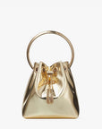 Jimmy Choo Women's Bon Bon Gold Mirror Fabric Mini Bag with Metal Handle