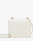 Jimmy Choo Women’s Varenne Quad XS Latte Leather Shoulder Bag with Pearl Strap