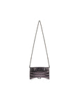 Balenciaga WOMEN'S HOURGLASS WALLET WITH CHAIN IN SILVER
