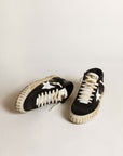 Golden Goose Women’s Mid Star in black nappa and suede with white leather star