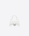 Balenciaga WOMEN'S HOURGLASS XS HANDBAG IN WHITE