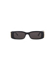 Balenciaga Women's DYNASTY RECTANGLE SUNGLASSES IN BLACK
