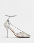 Bottega Veneta Women’s Stretch Sandals in Silver