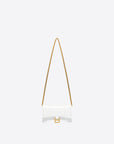 Balenciaga WOMEN'S HOURGLASS WALLET WITH CHAIN BOX IN WHITE