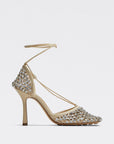 Bottega Veneta Women's Sparkle Stretch Sandals in Toile
