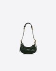 Balenciaga WOMEN'S LE CAGOLE XS SHOULDER BAG CROCODILE EMBOSSED IN GREEN