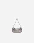 Balenciaga WOMEN'S LE CAGOLE MINI PURSE WITH CHAIN METALLIZED IN SILVER