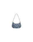 Balenciaga WOMEN'S LE CAGOLE MINI BAG WITH CHAIN BB MONOGRAM BLEACHED DENIM