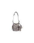 Balenciaga WOMEN'S LE CAGOLE XS BUCKET BAG METALLIZED WITH RHINESTONES