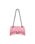 Balenciaga WOMEN'S CRUSH SMALL CHAIN BAG QUILTED IN PINK