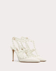 Valentino Garavani Women's ROCKSTUD ANKLE STRAP PUMP WITH TONAL STUDS 100 MM