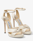 Jimmy Choo Women's Latte Nappa Leather Platform Sandals