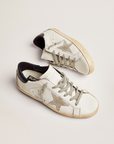 Golden Goose Women's Star Super-Star sneakers in suede with blue heel tab