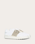 Valentino Garavani Women’s Open Sneaker with Metallic Stripe