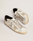 Golden Goose Men’s Super-Star sneakers with black heel tab and metal stud lettering