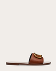 Valentino Garavani Women's VLOGO SIGNATURE SLIDE SANDAL IN GRAINY COWHIDE WITH ACCESSORY