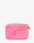 Jimmy Choo Women's Varenne Avenue Camera M Candy Pink Quilted Nappa Leather Camera Bag