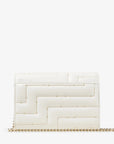 Jimmy Choo Women's Varenne Clutch Latte Avenue Nappa Leather Clutch Bag with JC Emblem