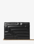 Jimmy Choo Women's Varenne Avenue Clutch Black Avenue Nappa Leather Clutch Bag with Light Gold JC Emblem