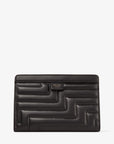 Jimmy Choo Women's Black Avenue Nappa Leather Pouch Bag with Light Gold JC Emblem