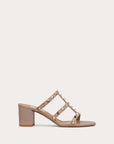 Valentino Garavani Women’s Rockstud Calfskin Leather Slide Sandal
