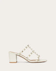 Valentino Garavani Women's ROCKSTUD CALFSKIN LEATHER SLIDE SANDAL 60 MM