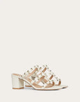Valentino Garavani Women's ROCKSTUD CALFSKIN LEATHER SLIDE SANDAL 60 MM