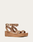 Valentino Garavani Women's ROCKSTUD FLATFORM SANDAL IN CALFSKIN 45MM