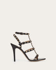 Valentino Garavani Women's ROCKSTUD CALFSKIN ANKLE STRAP SANDAL 100 MM