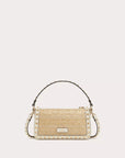 Valentino Garavani Women's SMALL ROCKSTUD SHOULDER BAG IN BOUCLÉ RAFFIA
