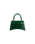 Balenciaga WOMEN’S HOURGLASS SMALL HANDBAG CROCODILE EMBOSSED