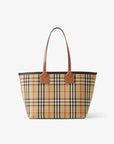 Burberry Women's Check Cotton Small London Tote Bag