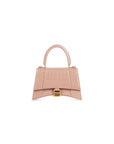 Balenciaga WOMEN’S HOURGLASS SMALL HANDBAG CROCODILE EMBOSSED