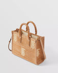 Burberry Women’s Mini Monogram Raffia-effect Freya Tote