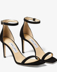 Jimmy Choo Women's Alva 85 Black Suede Sandals