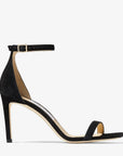 Jimmy Choo Women's Alva 85 Black Suede Sandals