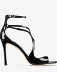 Jimmy Choo Women's AZIA 110 Black Patent Leather Sandals