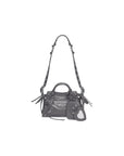 Balenciaga WOMEN'S NEO CAGOLE XS HANDBAG IN DARK GREY
