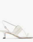Jimmy Choo Women's Beziers 50 Latte Nappa Leather Sandals