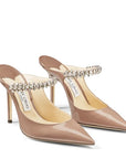 Jimmy Choo Women's Patent Leather Mules with Crystal Strap