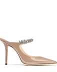 Jimmy Choo Women's Patent Leather Mules with Crystal Strap